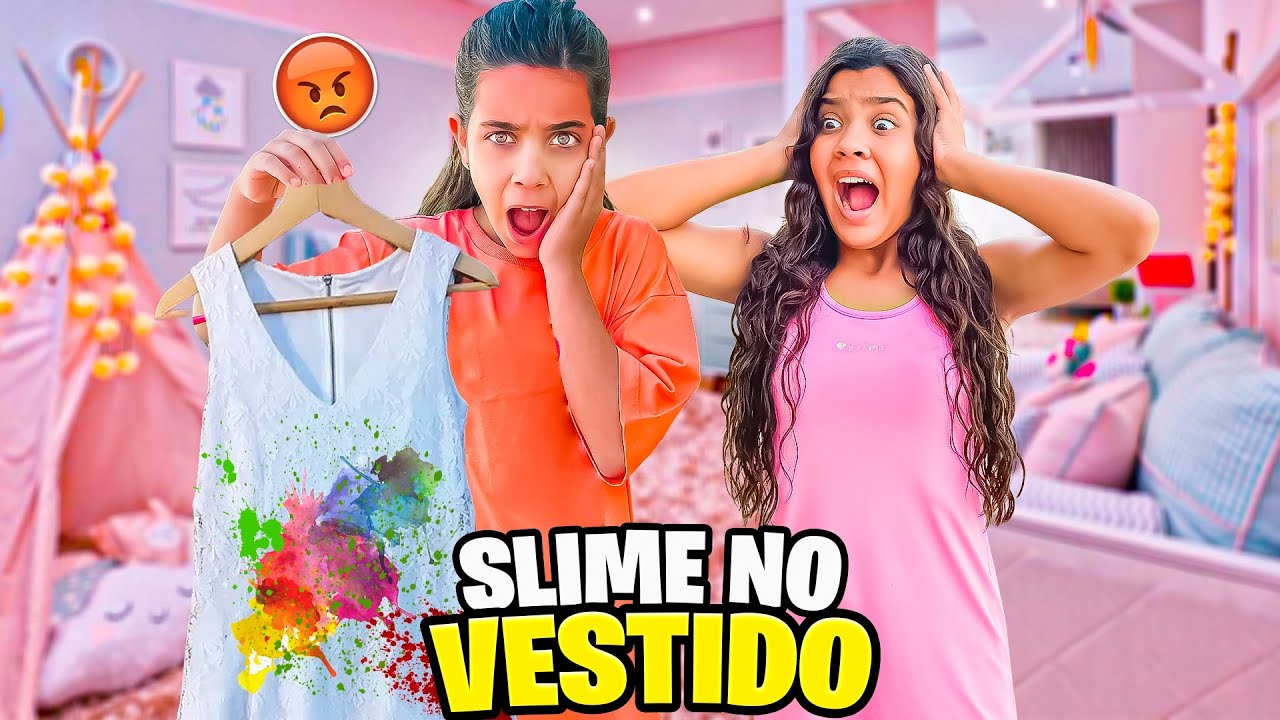 A PRIMA MALVADA TACOU SLIME NO VESTIDO QUE MANU VAI PRA FESTA