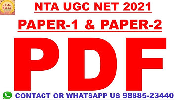 PAPER 1 AND PAPER 2 COMPLETE PDF NOTES UGC NET 2021