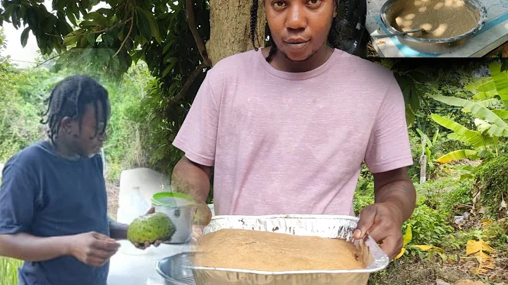 Original Jamaican Toto (coconut cake) & soursop ju...
