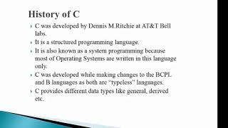 CTTC Bhubaneswar/E-learning/Introduction to C
