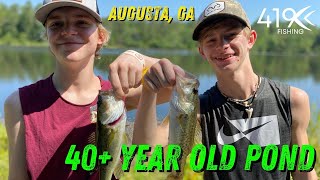 Catching Bass in Augusta, Ga | Former Public Pond in Augusta | Fishing off the bank