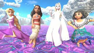 Tangled Vs Moana Vs Frozen Vs Encanto | Rapunzel, Elsa, Mirabel in DANCE MANIA