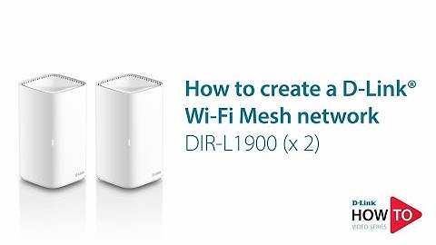 How to create a D-Link WiFi Mesh Network with DIR L1900