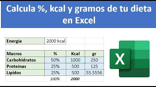 Como calcular kcal y gramos según el porcentaje de cada macronutriente screenshot 3