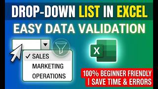 How to Create a Drop-Down List in Excel | Excel Data Validation Tutorial