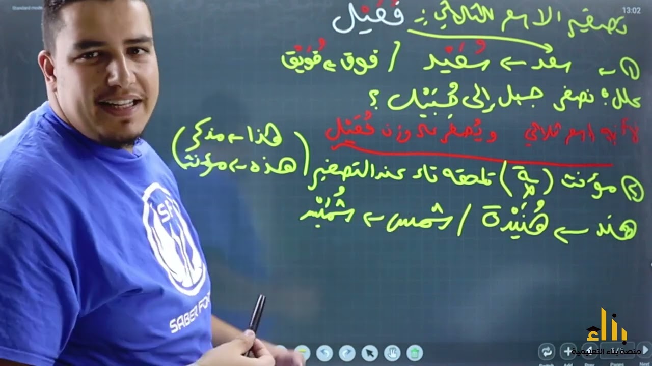 شرح قاعدة - التصغير - توجيهي المنهاج الأردني عربي تخصص فصل أول جيل 2005