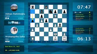 Chess Game Analysis: Arunangshu Saha - Adnan Rahimoğlu : 1-0 (By ChessFriends.com)