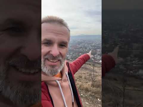 From the slope of Mount Mashuk. A bird's eye view of Pyatigorsk.
