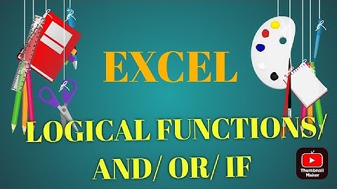 Logical Functions//AND/OR/IF//EXCEL TELUGU