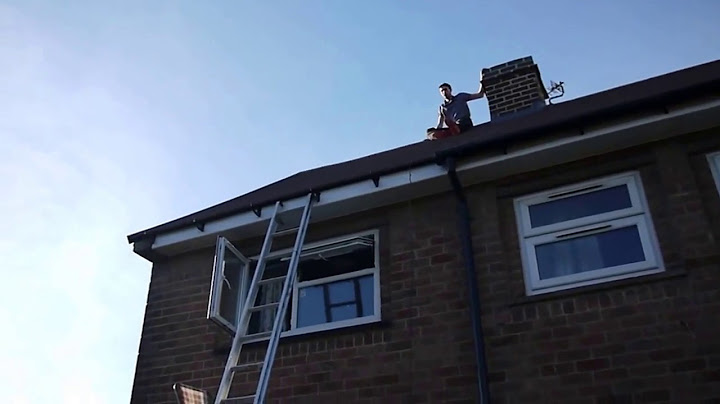 HE NEARLY FELL OFF THE ROOF