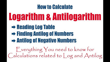 How to Calculate Log and Antilog | Reading Log Table