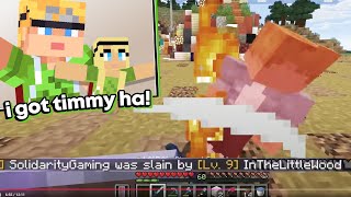 InTheLittleWood's Daughter PVPs Solidarity on Misadventures SMP!
