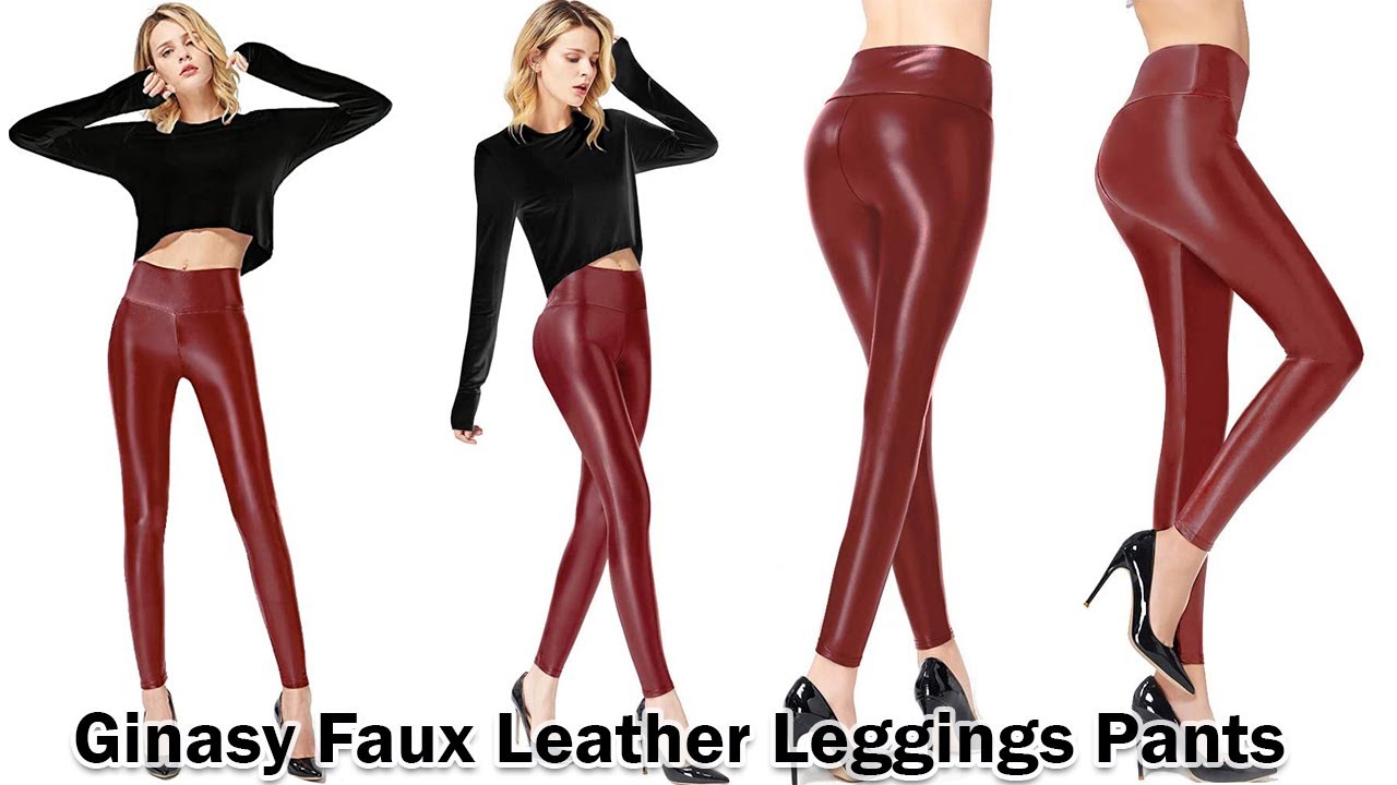 Ginasy Faux Leather Leggings Pants