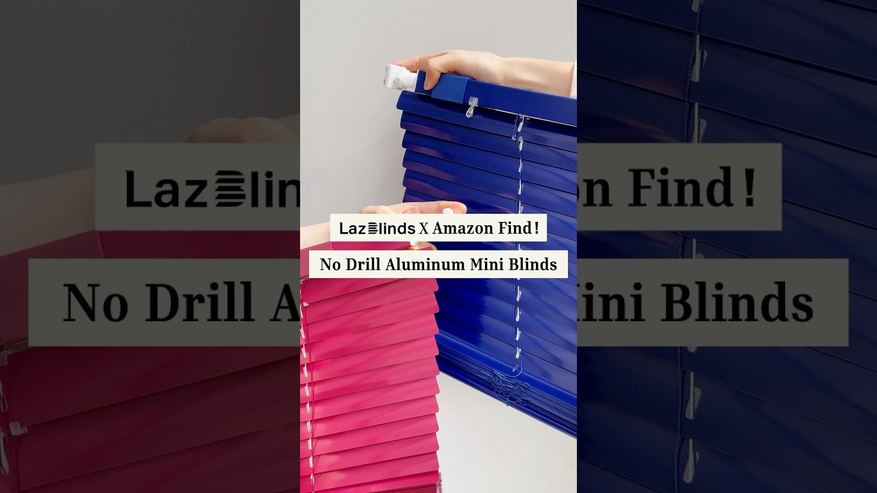 🩷💙 No Drill Light Filtering Aluminum Blinds