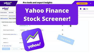 How To Use Yahoo Finance Stock Screener