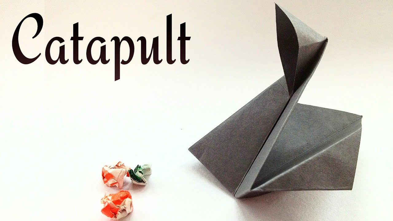 Paper trebuchet catapult   t h e t o y m a k e r