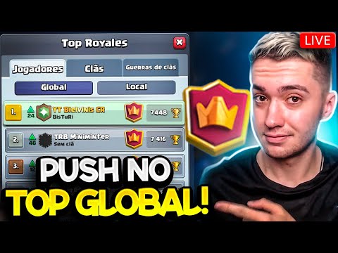 PUSH PARA O TOP 1 COM CARTA NIVEL 16! - CLASH ROYALE AO VIVO