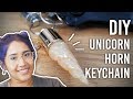 How to make unicorn horn keychain  diy