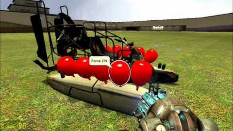 My first Gmod video: fully controllable flying car!!!