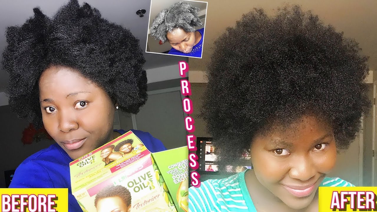 How To Safely Texturize 4c Natural Hair Ors Olive Oil Texturizer Youtube