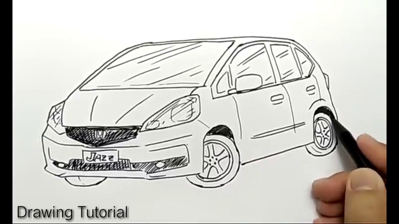 How To Draw Honda Jazz Car You How To Draw Honda Jazz Car