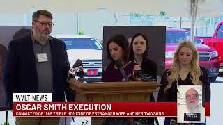 Officials and witnesses speak after the scheduled execution of Oscar Smith
