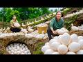 Together with my husband, we harvest duck eggs, build duck coops and take care of the animals