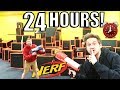 24 HOUR FORT OVERNIGHT CHALLENGE AT NERF ARENA!