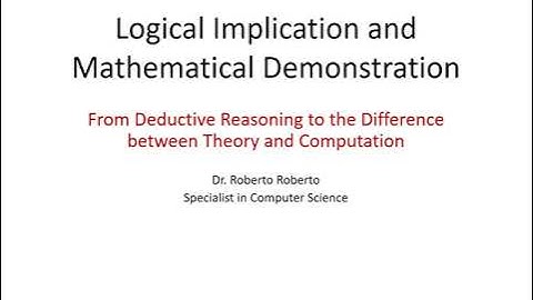 Logical Implication and Mathematical Demonstration EN
