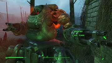 Fallout 4: Sentry bot Vs Super mutants