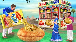 Spicy Maggie Pani Puri Street Food Bedtime Stories Hindi Kahani Hindi Stories Funny Comedy Video