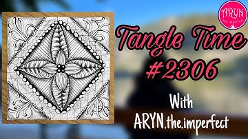 Tangle time #2306 | Pattern Nome & Hollis | Zentangle Inspired Art | Abstract draw | Draw with Aryn