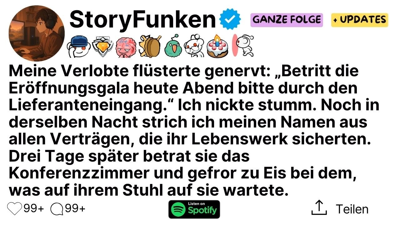 Ich stand verlobt neben ihr, als sie mich vor 400 Gästen im Ballsaal des Adlon zum fünften Mal als „meinen treuen Assistenten Julian“ vorstellte – und dann diese Karte auf den Tisch legte: „Danke...