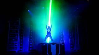 Laser show in Disney California for "Tron Legacy" movie release