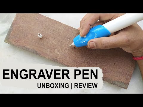 Mini Engraving Pen Test Carving On Cottonwood Bark 
