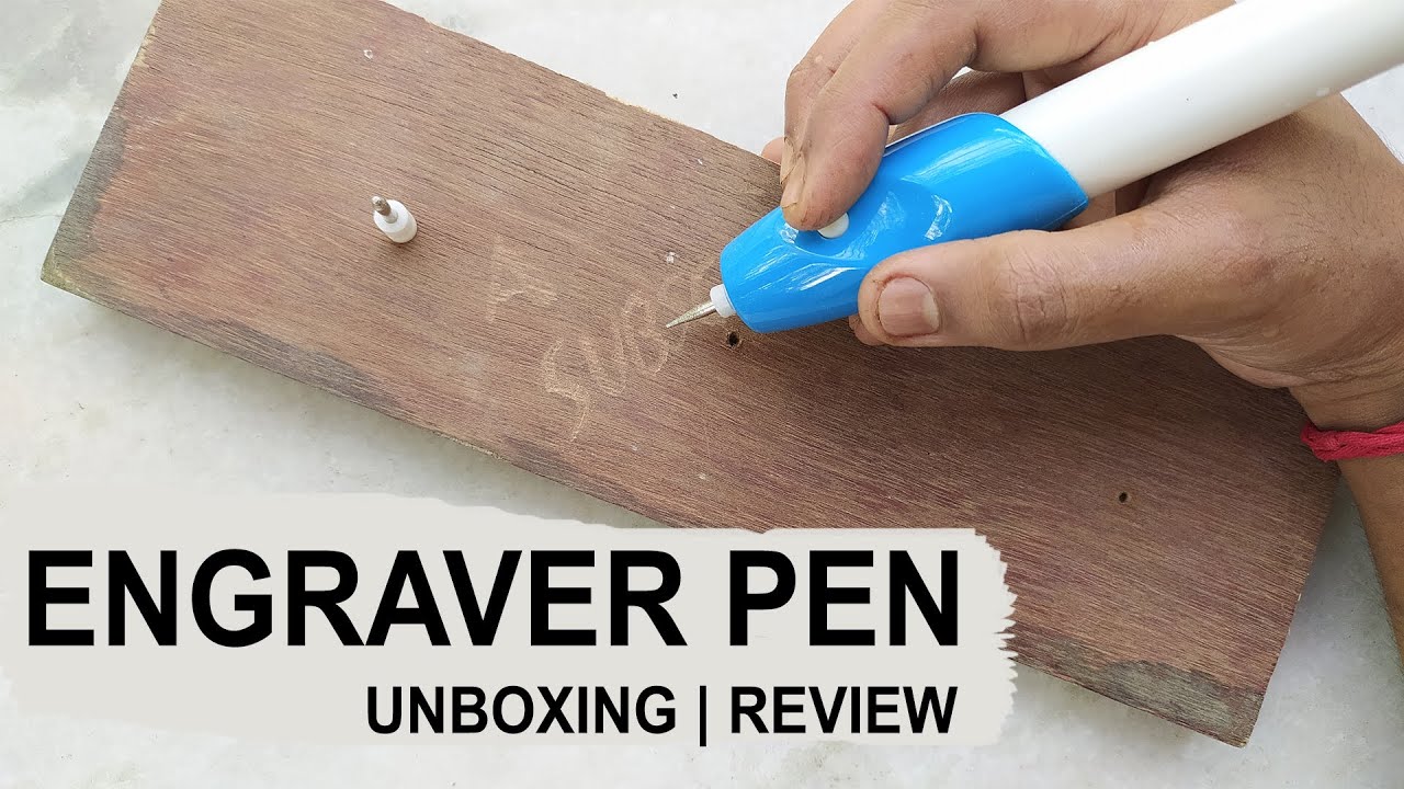 Mini Engraving Pen Test Carving On Cottonwood Bark 