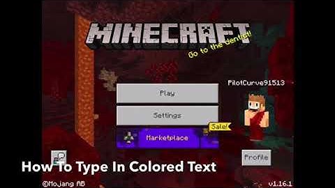 How to Type With Colored Text in Minecraft- On IPad