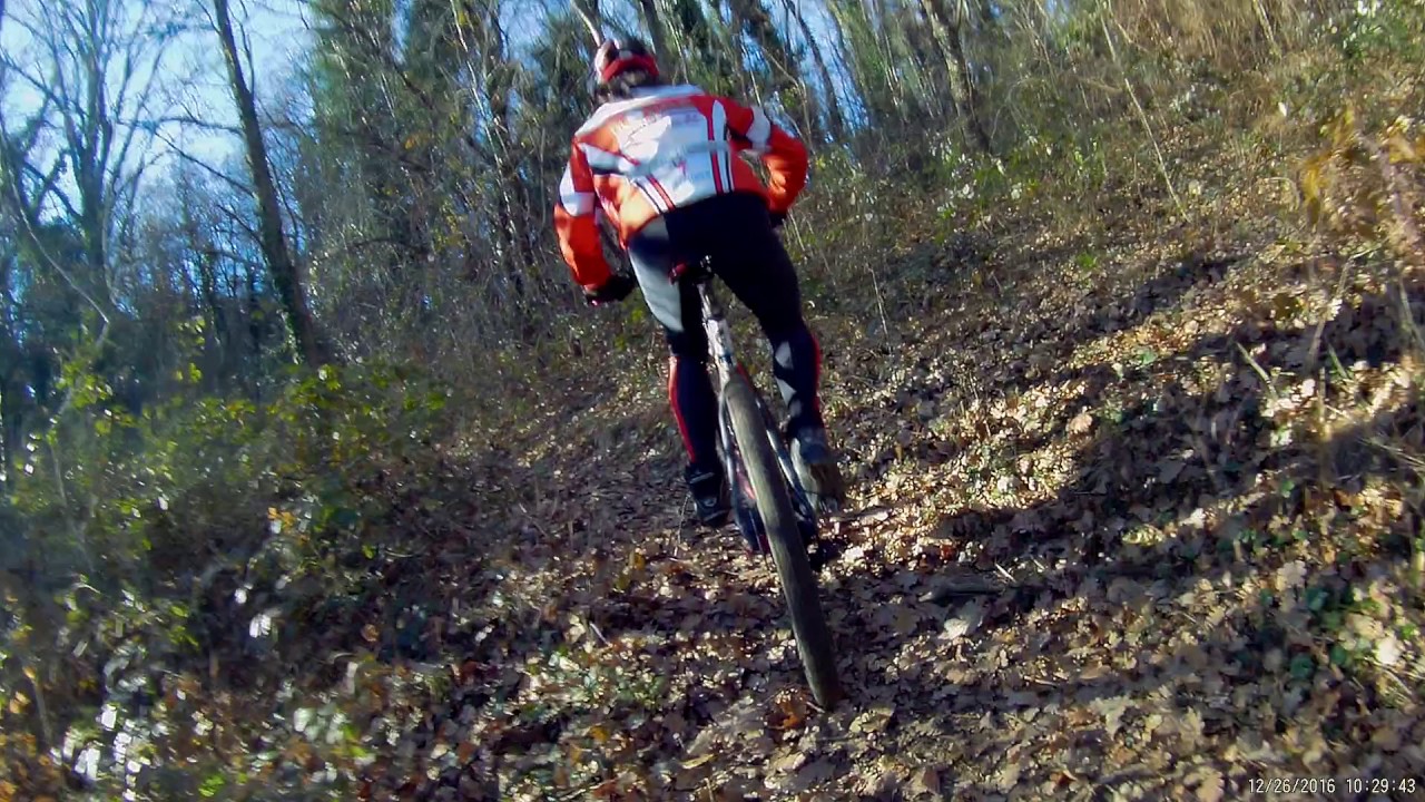 TEST GitUp Git2 controluce con stabilizzatore attivo, MTB sul sentiero Sdricca.