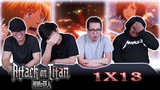 First Time Watching Attack on Titan Episode 1x13 | REACTION