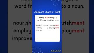 Adding the Suffix -ment  #education #educator #spelling #teacher #english #learningisfun #teaching