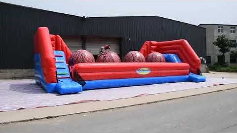 TL015 Basketball themed leaps n bounds interactive inflatable big baller game for sale