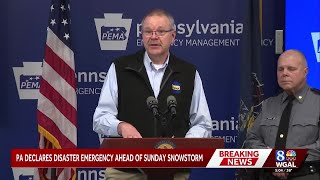 Pennsylvania declares disaster emergency ahead of Sunday snowstorm
