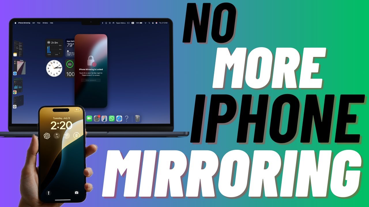 How to Disable iPhone Mirroring in iOS 18 and macOS Sequoia 15 - YouTube