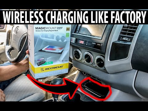 WIRELESS CHARGING FOR 2005-2015 TACOMAs like factory | HOW TO INSTALL SCOSCHE WIRELESS IN DETAIL!