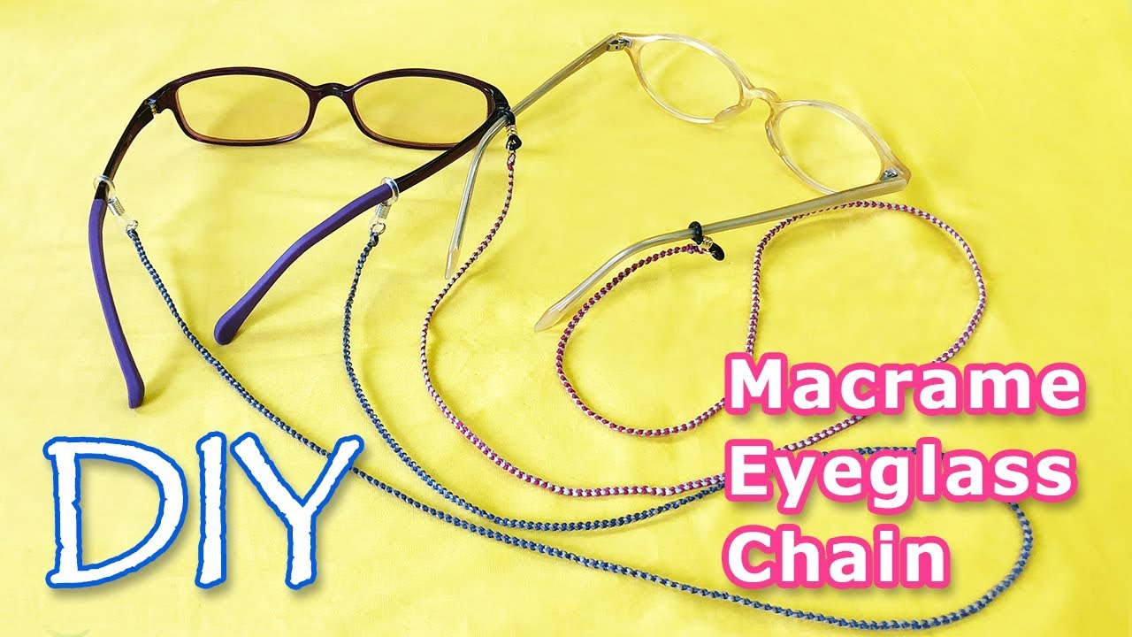 メガネストラップの超簡単な作り方 Macrame Eyeglass Chain With Beads Tutorial マクラメ編み Youtube