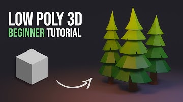How to create Low Poly Pine Tree in Blender | JUST 5 MIN!