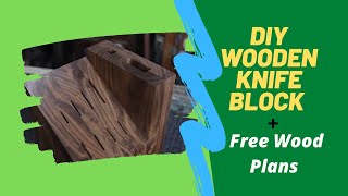 #How-to Make a Solid #Wood Knife Block and Throw Knives | #Woodworking | #Free wood plans