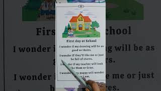 "First Day At School kids poem "|| A Heartwarming Welcome to Learning ||