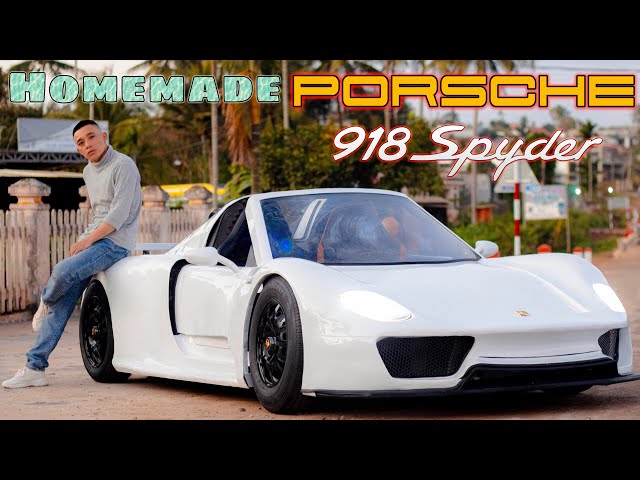 Full 90 Days Homemade Porsche 918 Spyder from PVC Pipes class=