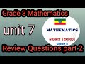 Ethiopian Education Grade 8 Mathematics Unit 7 Review Questions Part 2 Solid Figures Review Question 